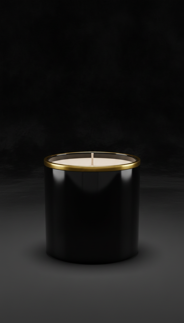 Gilded Noir Candle Gold Accent Band