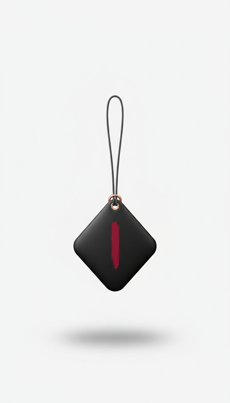 Black Car Freshener Pendant With Silk Cord