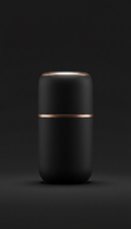 Matte Black Car Freshener with Rose Gold Detail