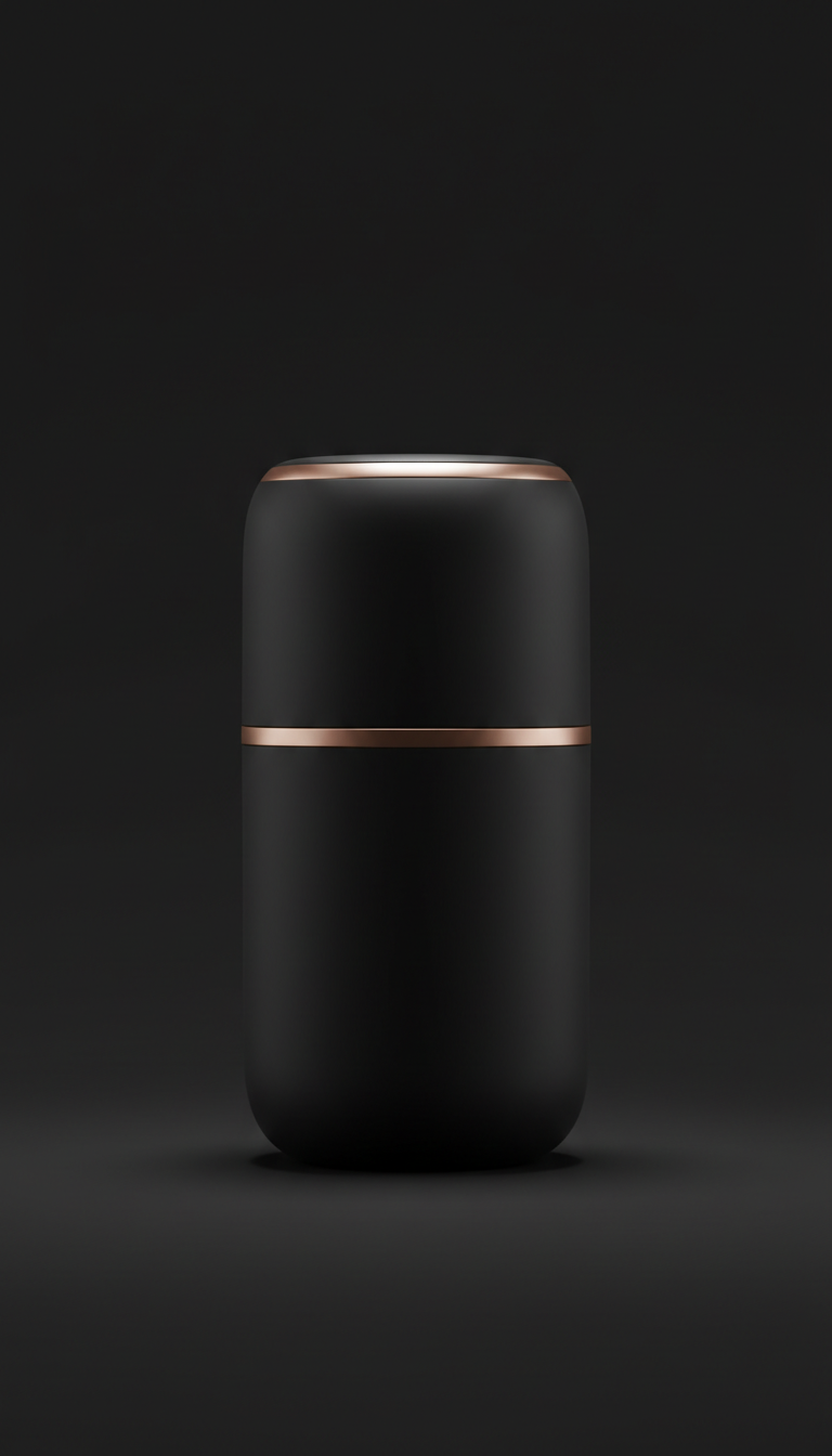 Matte Black Car Freshener with Rose Gold Detail