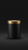Matte Black Candle with Gold Accent Lid