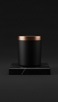 Matte Black Candle with Rose Gold Lid